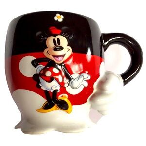 WALT DISNEY WORLD PARKS AUTHENTIC MINNIE MOUSE SKIRT & ARM 3D 16 OZ. COFFEE MUG